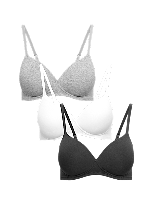 3pk Non Wired Full Cup T-Shirt Bras A-E