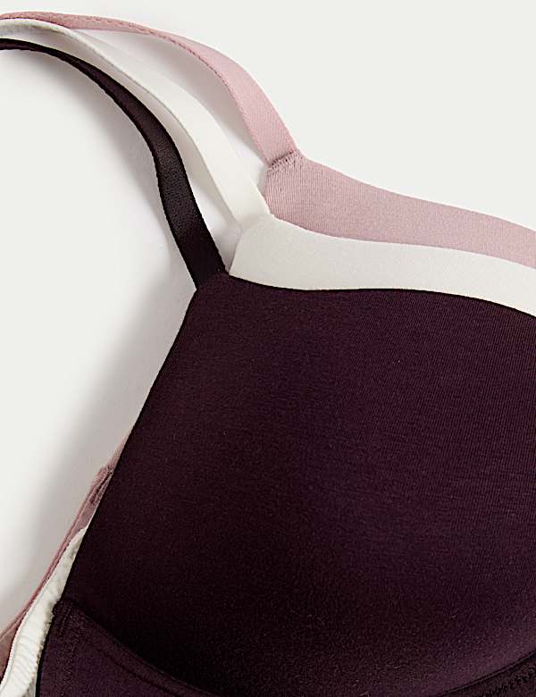 3pk Non Wired T-Shirt Bras A-E