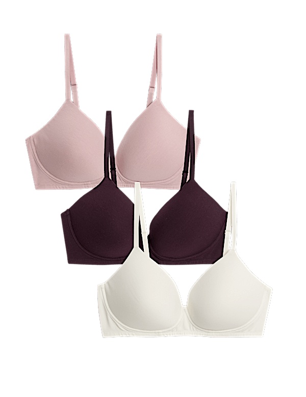 3pk Non Wired T-Shirt Bras A-E