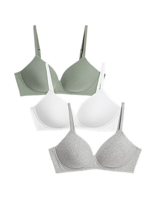 3pk Non Wired T-Shirt Bras A-E