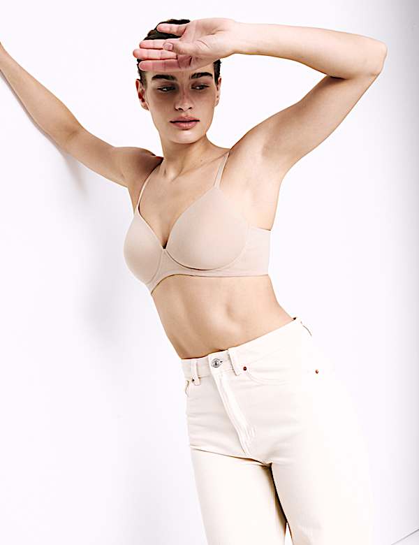 3pk Non Wired T-Shirt Bras A-E