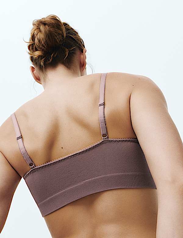 Jasmine Lace Non Wired Seamfree Crop Top - BN