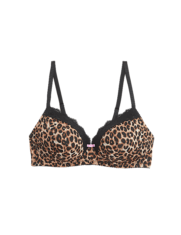 Lace Trim Non-Wired T-Shirt Bra (A-E)