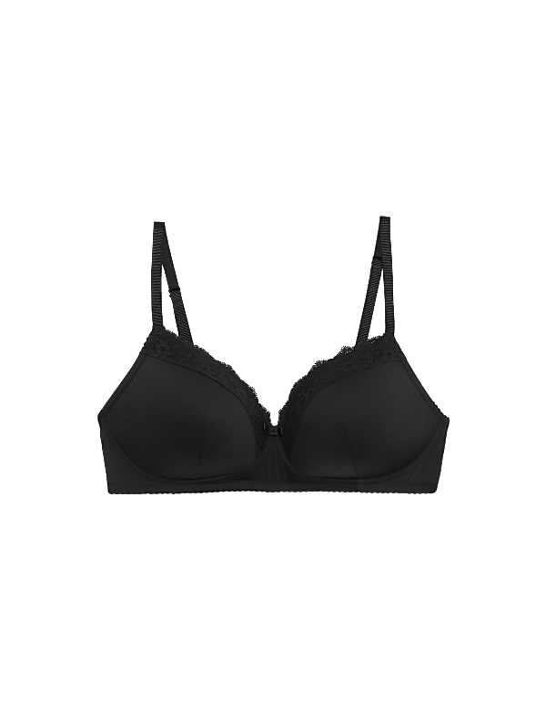 Lace Trim Non-Wired T-Shirt Bra (A-E)