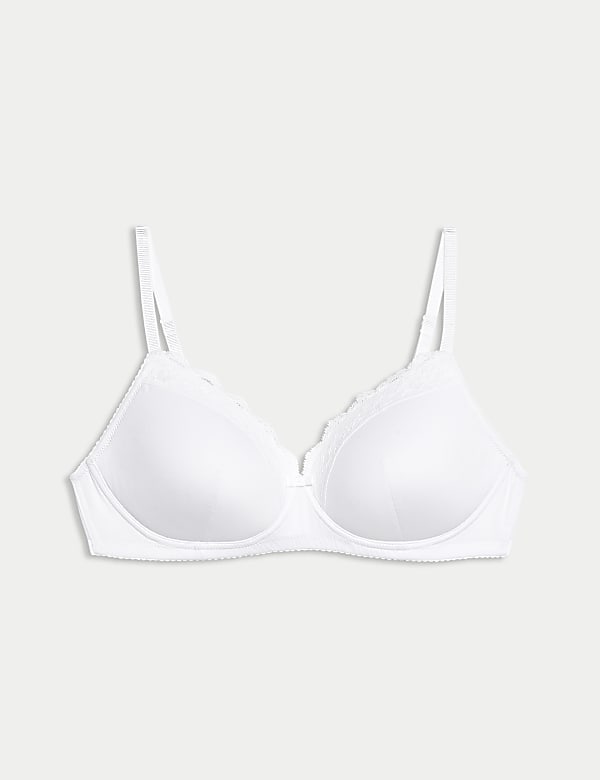 Lace Trim Non-Wired T-Shirt Bra (A-E) - NZ