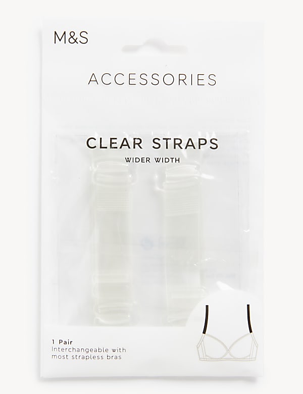 Detachable Clear Bra Straps - Wider Width