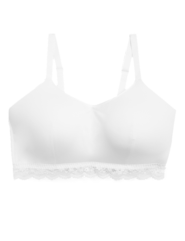 Lace Trim Non Wired Crop Top A-E