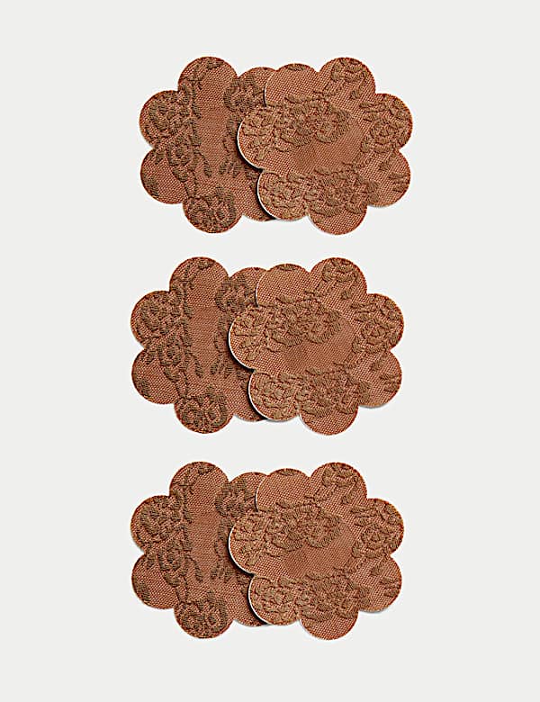 Set van 3 bloemvormige tepelbedekkers - BE