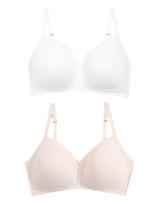 2pk Cotton Padded Full Cup Bras
