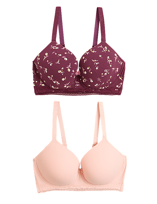 2pk Full Cup Non-Wired Padded Bras