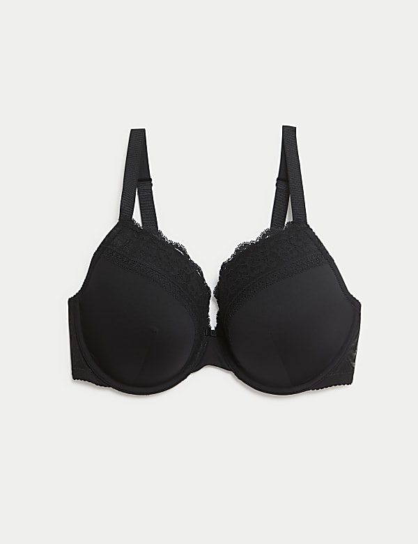 Soutien-gorge plongeant à armatures et bordures en dentelle (bonnets F à H) - CH