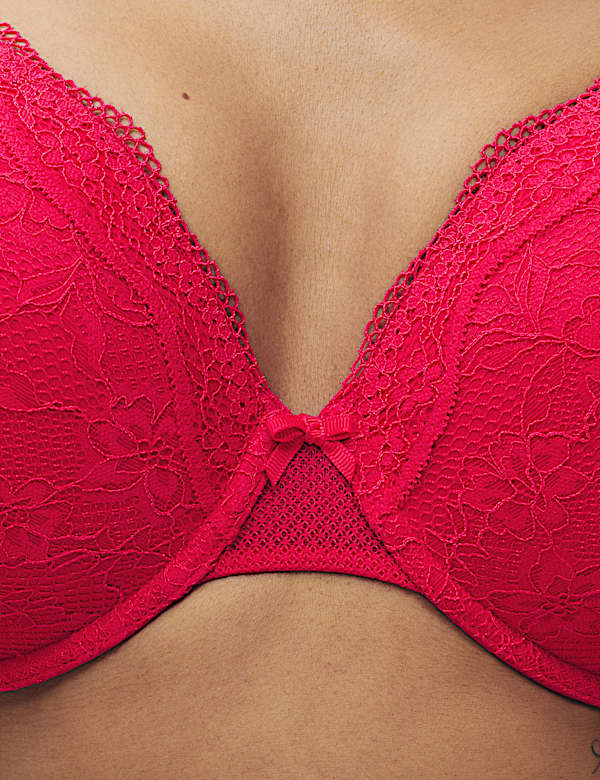 Jasmine Lace Wired Plunge Bra F-H