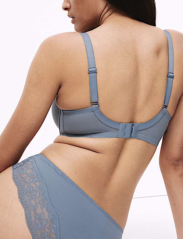 3pk Lace Trim Wired Full Cup Bras F-H - RO