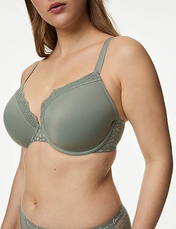3pk Padded Wired Plunge Bras F-H