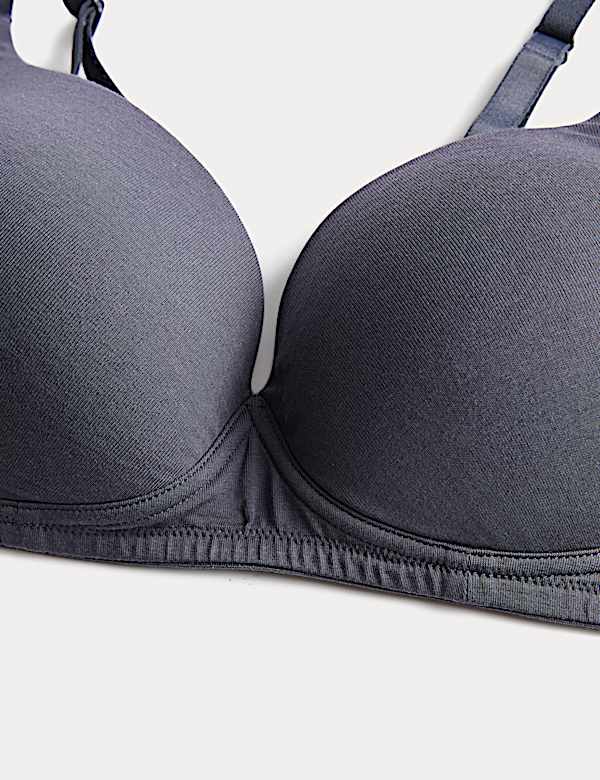 3pk Non Wired Plunge T-Shirt Bras A-E