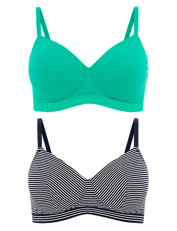 2pk Non-wired Full Cup Bras A-E