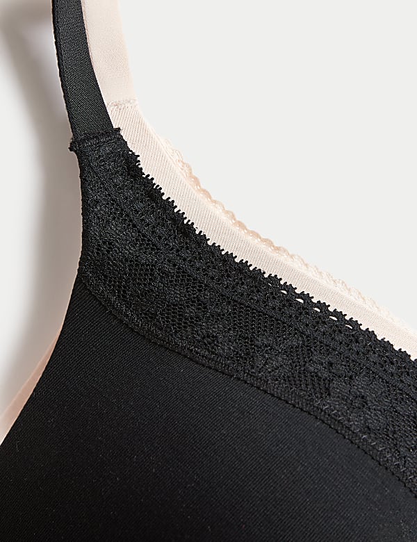 2 Pack Cotton Plain Sweetheart Neck Bra
