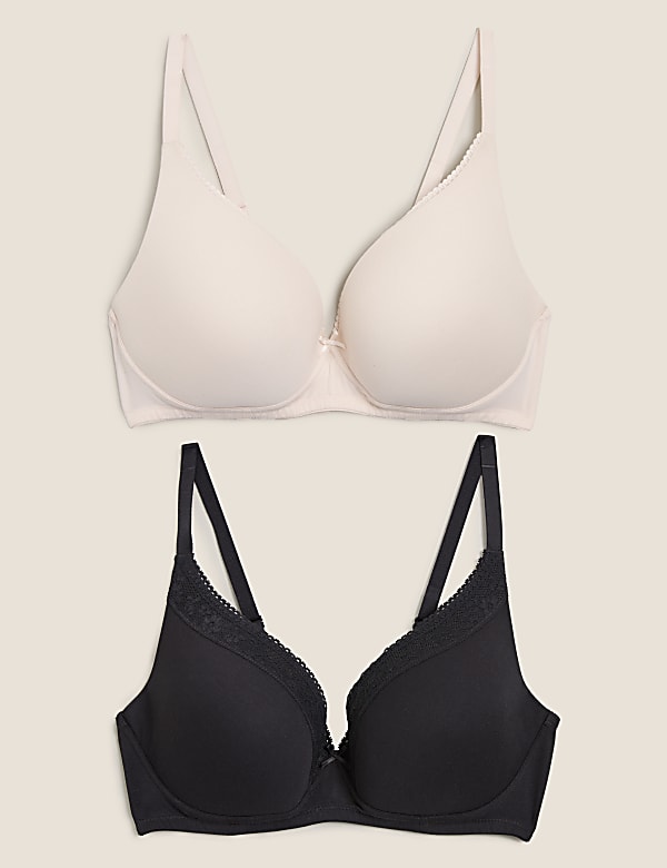 2pk Cotton Lounge T-Shirt Bras A-E