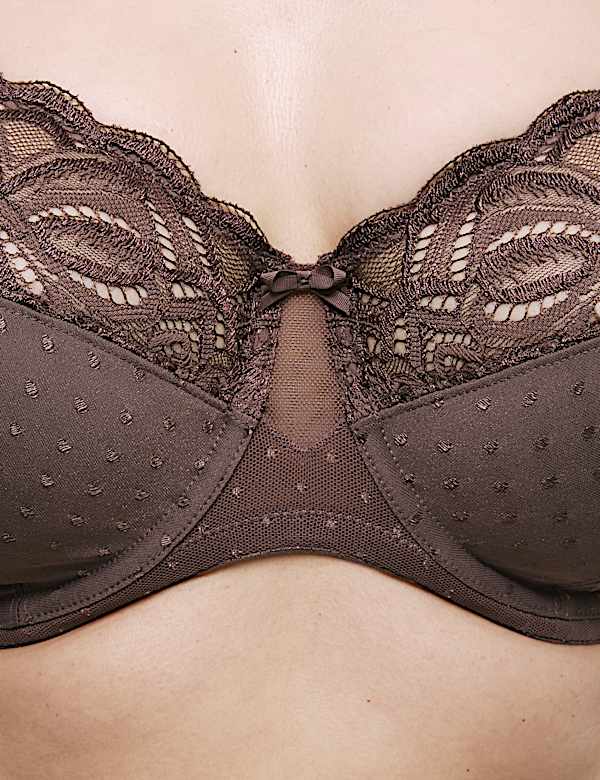 Amelia Lace Wired Full Cup Bra (F+)
