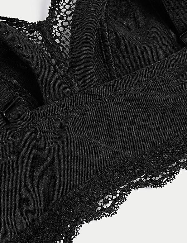 3pk Lace Trim Non Wired Bralettes F-H