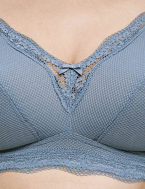 Jasmine Lace Trim Non Wired Bralette F+