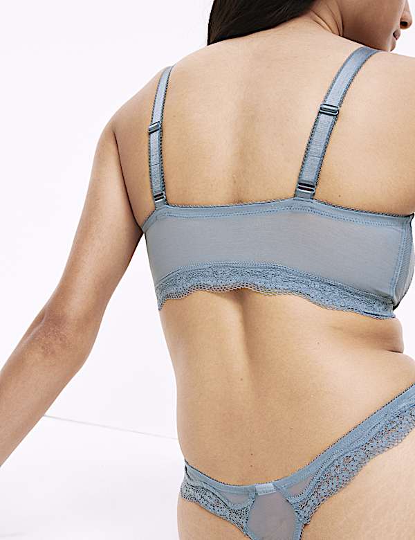 Jasmine Lace Trim Non Wired Bralette F+
