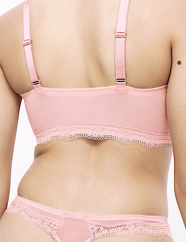 Jasmine Lace Trim Non Wired Bralette F+