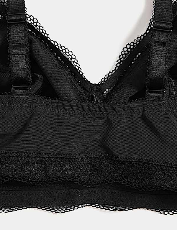Jasmine Lace Trim Non Wired Bralette F+