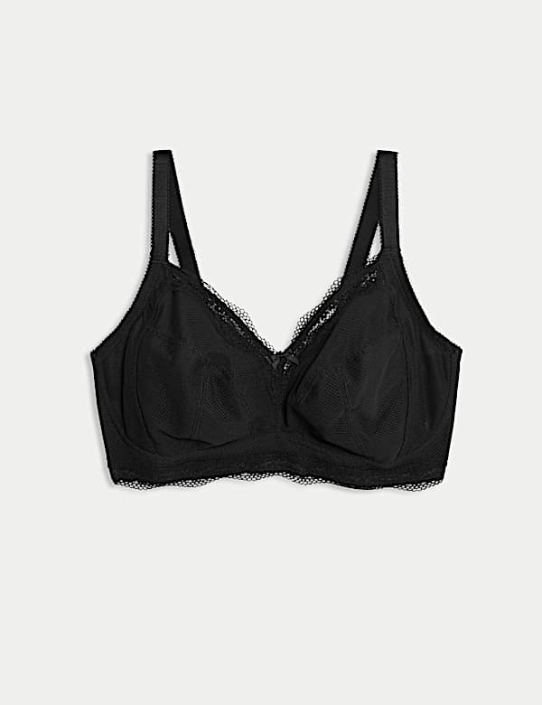 Jasmine Lace Trim Non Wired Bralette F+ - US