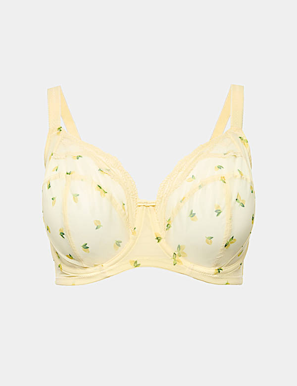 Printed Mesh Wired Extra Support Bra (F+) - MX