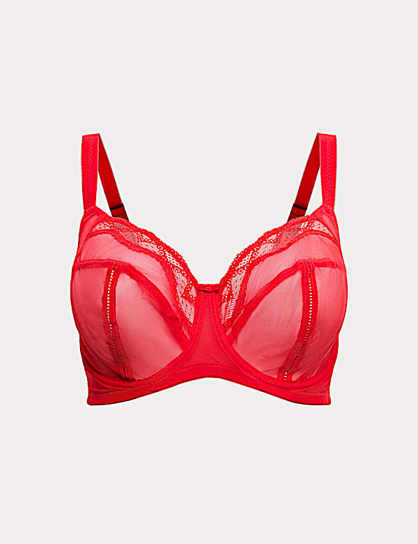 Mesh Wired Extra Support Bra F-J - AL