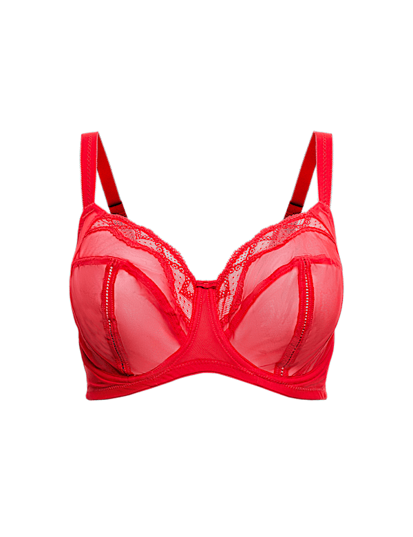 Mesh Wired Extra Support Bra (F-J)