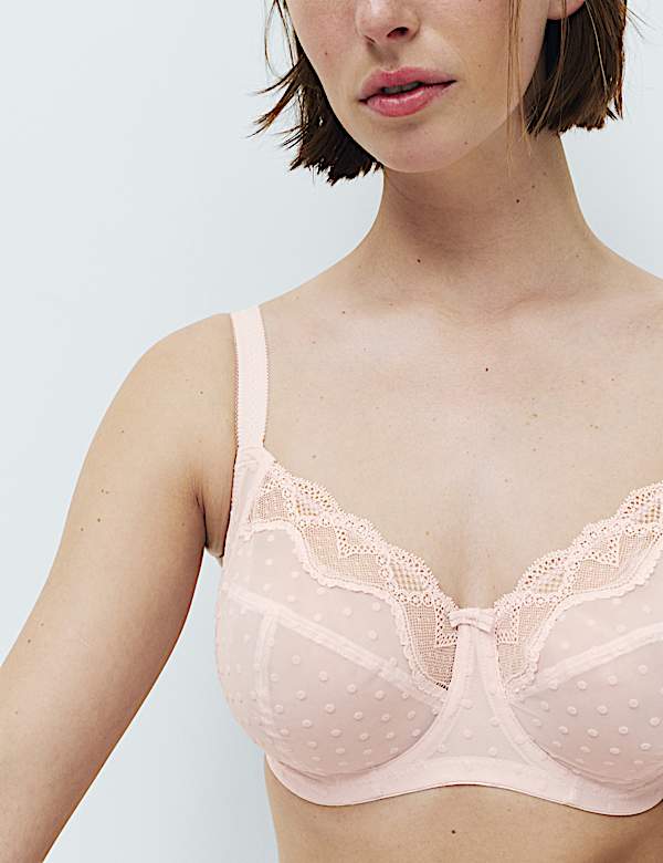 Mesh Wired Extra Support Bra (F-J) - US