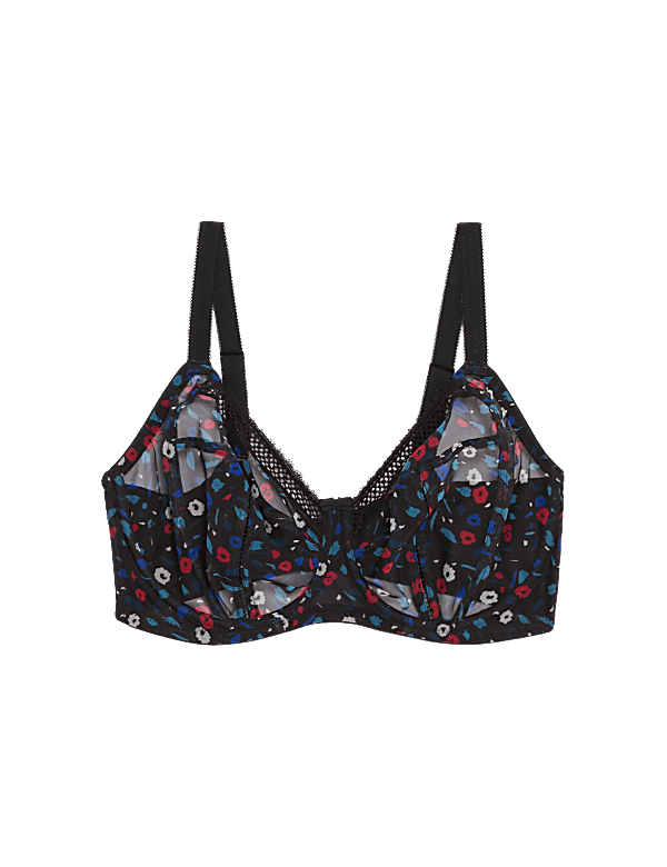 Mesh Wired Extra Support Bra F-J