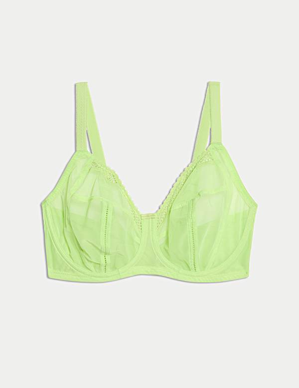 Mesh Wired Extra Support Bra (F-J) - BG