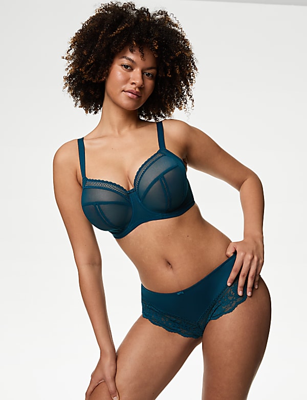 Mesh Wired Extra Support Bra (F-J)
