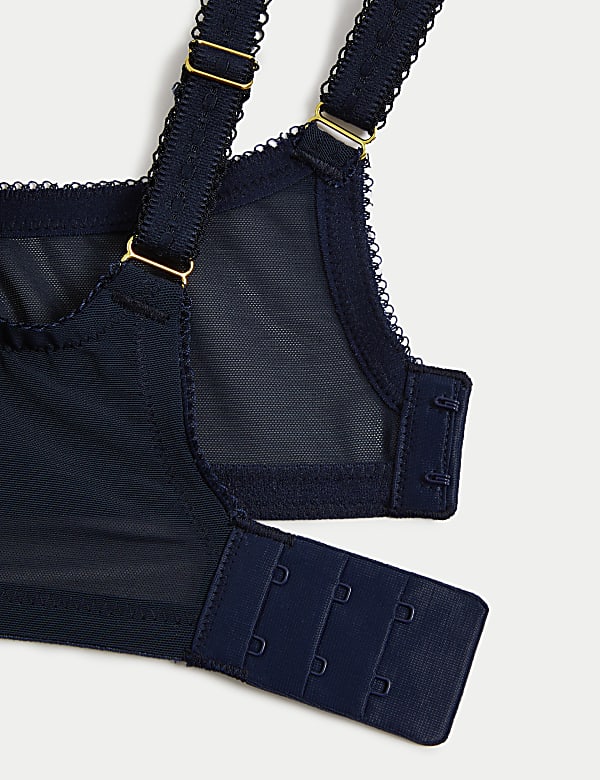 Daisy Embroidery Wired Plunge Bra F-H