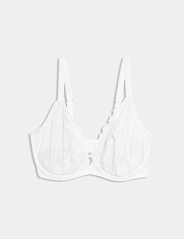 חזיית Daisy עם מחשוף עמוק, רקמה וברזלים במידות F-H - IL