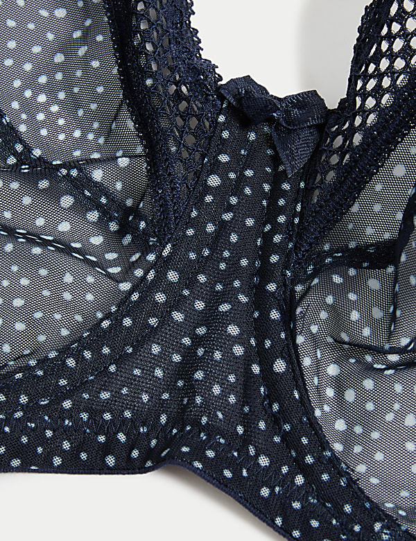 Printed Mesh Wired Extra Support Bra F-J