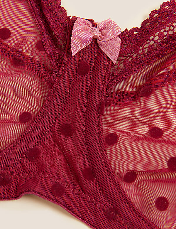 Spot Mesh Wired Extra Support Bra F-J