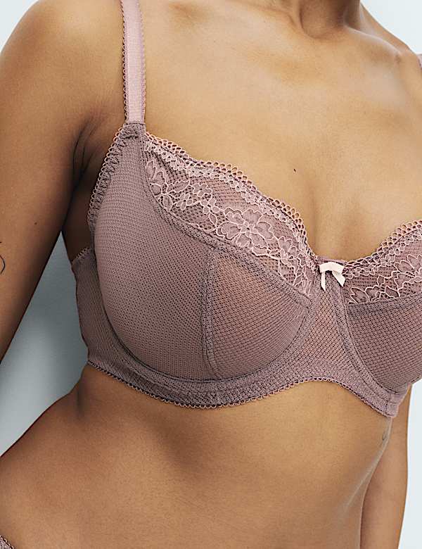 Jasmine Lace Wired Balcony Bra (F-H)