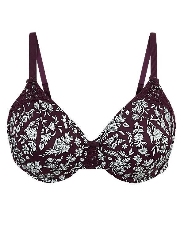 Leaf Print Non-Padded Minimiser Bra C-G