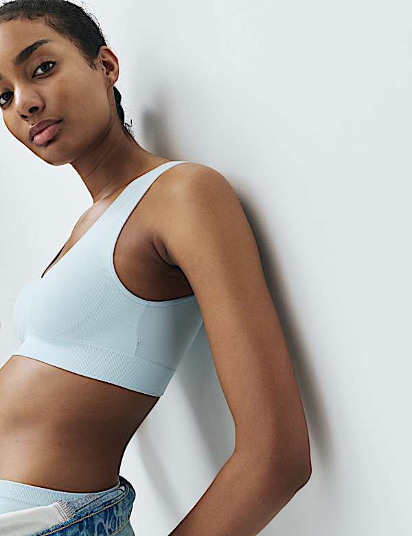 3 Pack Seamless V-Neck Crop Tops