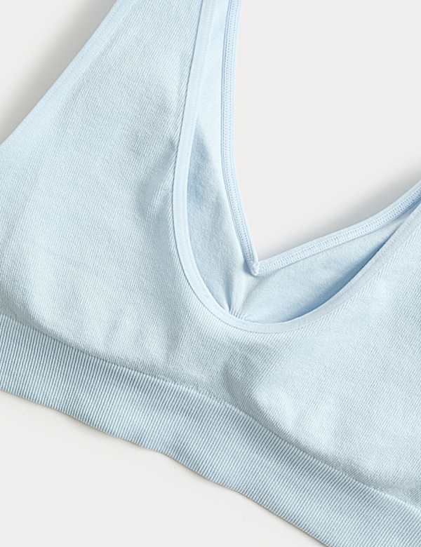 3 Pack Seamless V-Neck Crop Tops