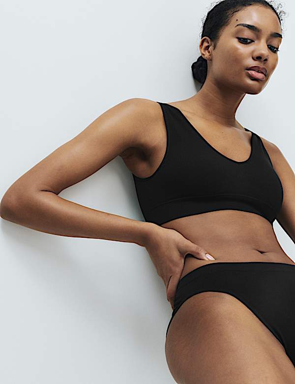 3 Pack Seamless V-Neck Crop Tops - IS