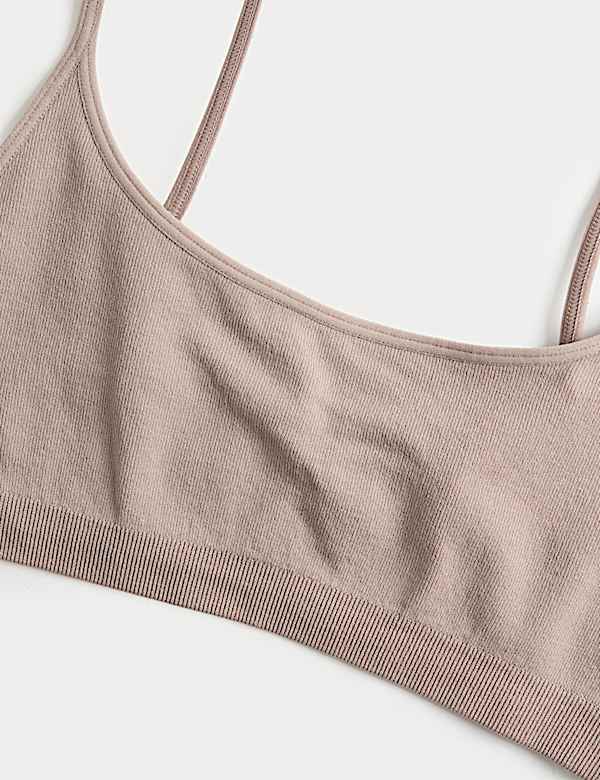 3 Pack Seamless Non Wired Micro Crop Tops