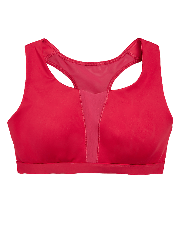 Mesh High Impact Non-Wired Sports Bra A-E