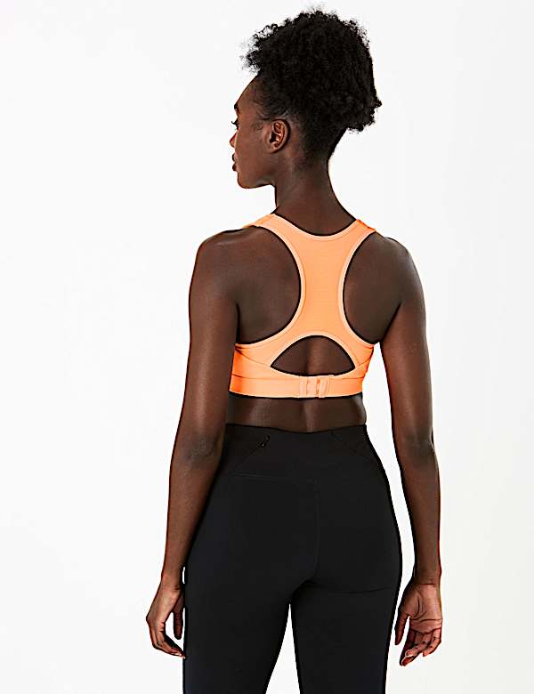 Mesh High Impact Non-Wired Sports Bra A-E