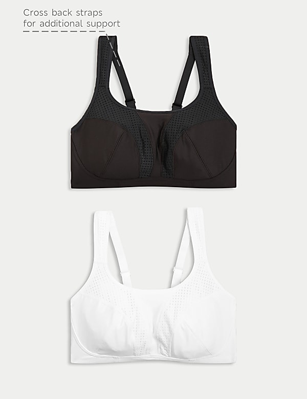 2pk Ultimate Support Non-Wired Sports Bras A-H