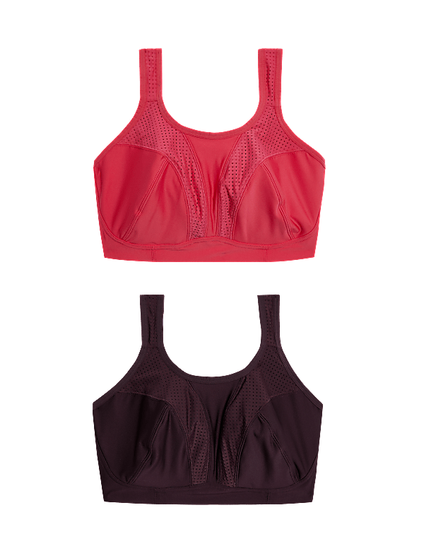 2pk Ultimate Support Non Wired Sports Bras